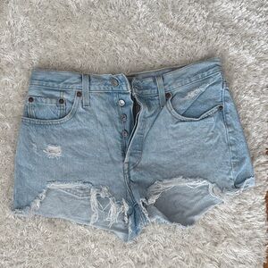 Levi's Light Blue Jean Shorts